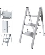 3 - Sgabello Leonardo 3 gradini alluminio