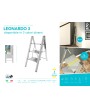 4 - Sgabello Leonardo 3 gradini alluminio