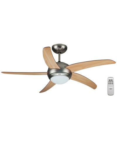 1 - Ventilatore a soffitto DCG VECRD54TL con luce telecomando ø 120 cm