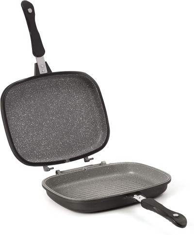 1 - Grill doppia bistecchiera 32 x 24 cm  Aeternum