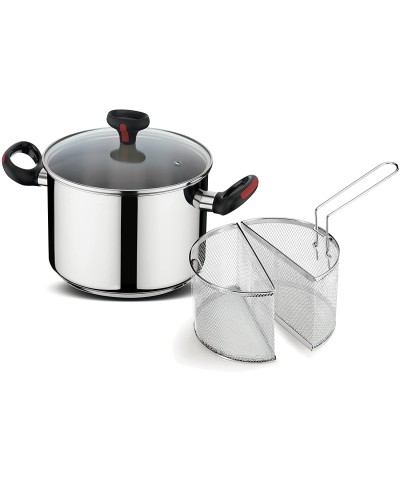 1 - Pentola con doppio cestello Lagostina Linea rossa cm 22
