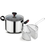 1 - Pentola con doppio cestello Lagostina Linea rossa cm 22