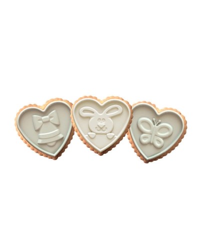 2 - Tagliabiscotti Silikomart Pasqua Cookie Choc CKC15 Lovely Easter cuore