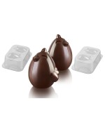 1 - Stampo cioccolato uovo 2 pulcini Paul Cino Silikomart Pasqua