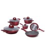 1 - Batteria di pentole Aeternum Essential Red  Petra 10 pezzi