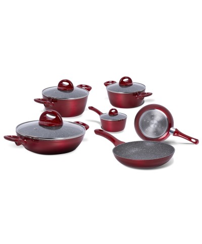 1 - Batteria di pentole Aeternum Essential Red  Petra 10 pezzi