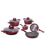 1 - Batteria di pentole Aeternum Essential Red  Petra 10 pezzi