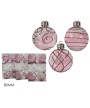 1 - Set 6 pezzi palle Natale 80 mm Rosa 302079