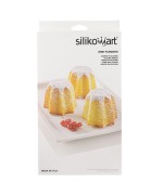 5 - Stampo in silicone 6 pandorini multiporzione Silikomart SF100