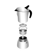 5 - Caffettiera acciaio Tescoma 4 tazze Montecarlo 647104