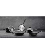 2 - Batteria di pentole 8 pezzi Bialetti Black Infinity induzione