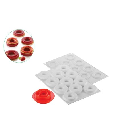 1 - Stampo monoporzioni Silikomart Kit Loop 32 ciambelle + tagliapasta