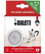 1 - Guarnizione e piastra filtro Bialetti 9 Tazze ricambio caffettiera