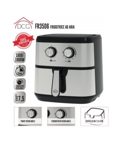 2 - Friggitrice ad aria calda DCG FR3506 7,5 lt