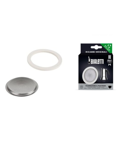 1 - Guarnizione e filtro caffettiera inox 4 tazze Bialetti