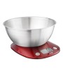 1 - Bilancia da cucina digitale con ciotola Eva 5 Kg 033351 rosso