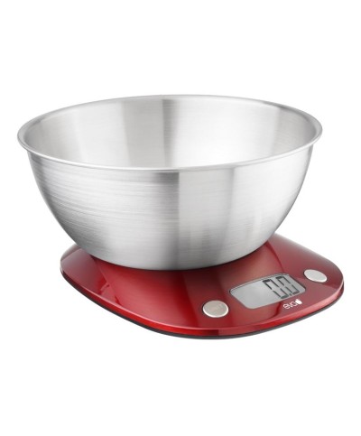 1 - Bilancia da cucina digitale con ciotola Eva 5 Kg 033351 rosso