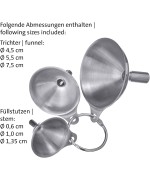 5 - Set 3 imbuti mini acciaio inox Westmark