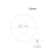 4 - Caffettiera acciaio 2 tz Miss Conny