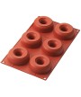 2 - Stampo silicone 6 Donuts Silikomart ciambelle