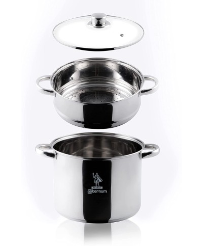 1 - Divina Re - Vaporiera pentola Aeternum Inox 22 cm