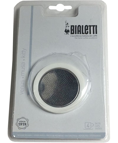 1 - Blister guarnizione + piastra filtro 4 tz inox Bialetti 5370/AP