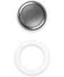 2 - Blister guarnizione + piastra filtro 4 tz inox Bialetti 5370/AP