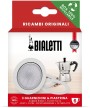 1 - Guarnizione e piastra filtro Bialetti 6 Tazze ricambio caffettiera