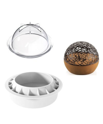 1 - Kit Choco Globe Silikomart Silicone 15 cm