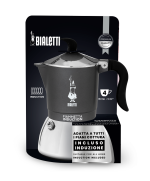 1 - Moka caffettiera Fiammetta Induction 4 tazze Bialetti Grigio 7145