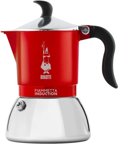 1 - Moka caffettiera Fiammetta Induction 4 tazze Bialetti Rossa 7144