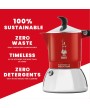 3 - Moka caffettiera Fiammetta Induction 2 tazze Bialetti Rossa 7147