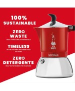 3 - Moka caffettiera Fiammetta Induction 2 tazze Bialetti Rossa 7147