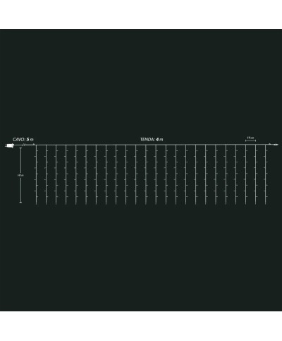 2 - Tenda luminosa Premium 240 Led 450447C bianco ghiaccio