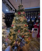 5 - Albero di Natale ad apertura automatica ad ombrello cm 210 verde automatico super folto