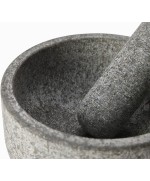 5 - Mortaio in granito Joseph Joseph Dash 20176 pestello coperchio bambù