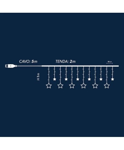 2 - Tenda luminosa Ice Light 138 Led 449902