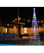 1 - Albero di Natale luminoso 2 mt Multicolore a cono