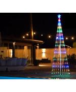 1 - Albero di Natale luminoso 2 mt Multicolore a cono