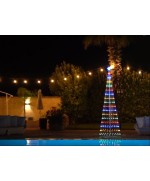 4 - Albero di Natale luminoso 2 mt Multicolore a cono