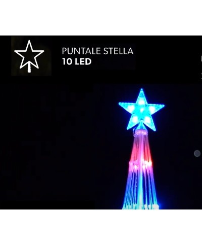 2 - Albero di Natale luminoso 3 mt Multicolore a cono 450087