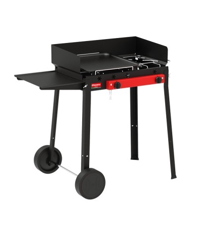 1 - Barbecue Plancha Gas Combinato Ferraboli 42 con fornello piastra Grill