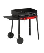 1 - Barbecue Plancha Gas Combinato Ferraboli 42 con fornello piastra Grill
