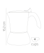 3 - Caffettiera acciaio Forever 4 tazze Perla 121351