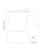 3 - Caffettiera acciaio Forever 4 tazze Perla 121351