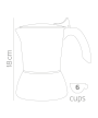 3 - Caffettiera acciaio Forever 6 tazze Perla 121352