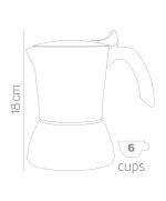 3 - Caffettiera acciaio Forever 6 tazze Perla 121352