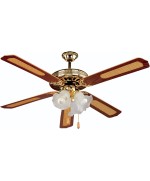 1 - Ventilatore a Soffitto Kooper Windy 2172386 3 luci 5 pale ø 130 cm