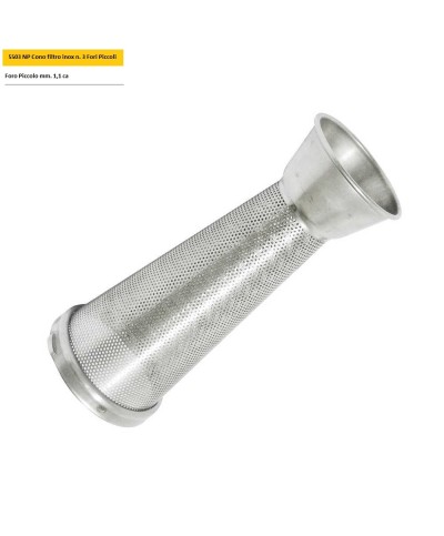 1 - Cono filtro inox n 3 foro piccolo 1,1 mm 5503 NP per spremipomodoro Reber