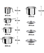 3 - Batteria di pentole 8 pezzi Divina Re Aeternum